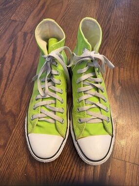 Neon Green High-Top Converse